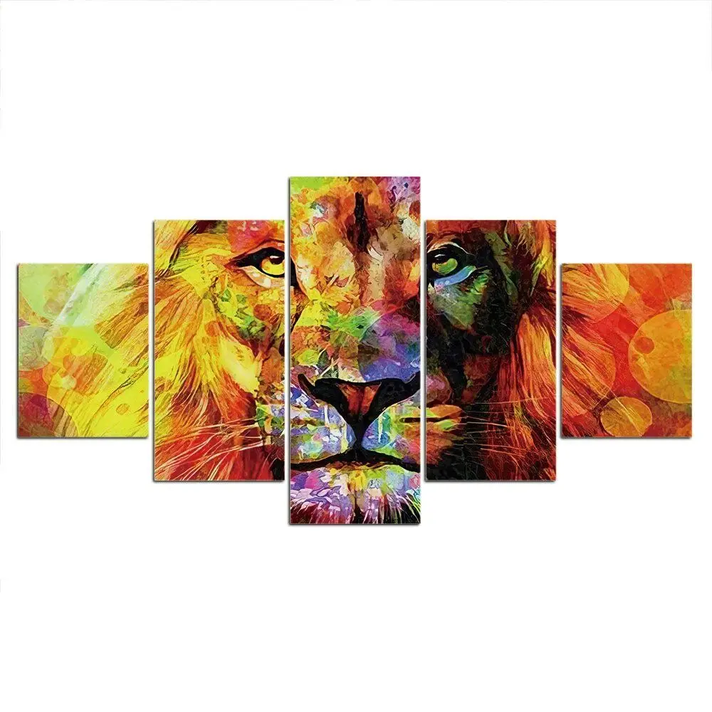 5Pcs Lion Face Animal Abstract Decor HD Print Home Decor No Framed Room Decor Pictures Canvas Paintings Wall Poster Modern
5Pcs Lion Face Animal Abstract Decor HD Print Home Decor No Framed Room Decor Pictures Canvas Paintings Wall Poster Modern