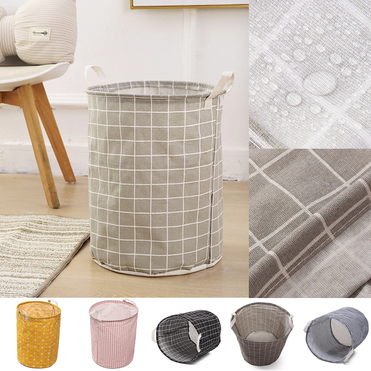L Dirty Clothes Basket Canvas Laundry Basket Foldable Clothing Organizer Bucket Waterproof Dirty Laundry Basket with Handle
L Dirty Clothes Basket Canvas Laundry Basket Foldable Clothing Organizer Bucket Waterproof Dirty Laundry Basket with Handle