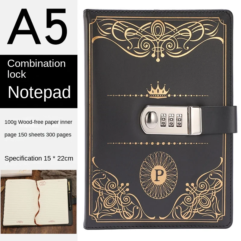Retro password book thickened student notebook with lock diary Japanese and Korean hand book notebook stationery agenda planner
Retro password book thickened student notebook with lock diary Japanese and Korean hand book notebook stationery agenda planner