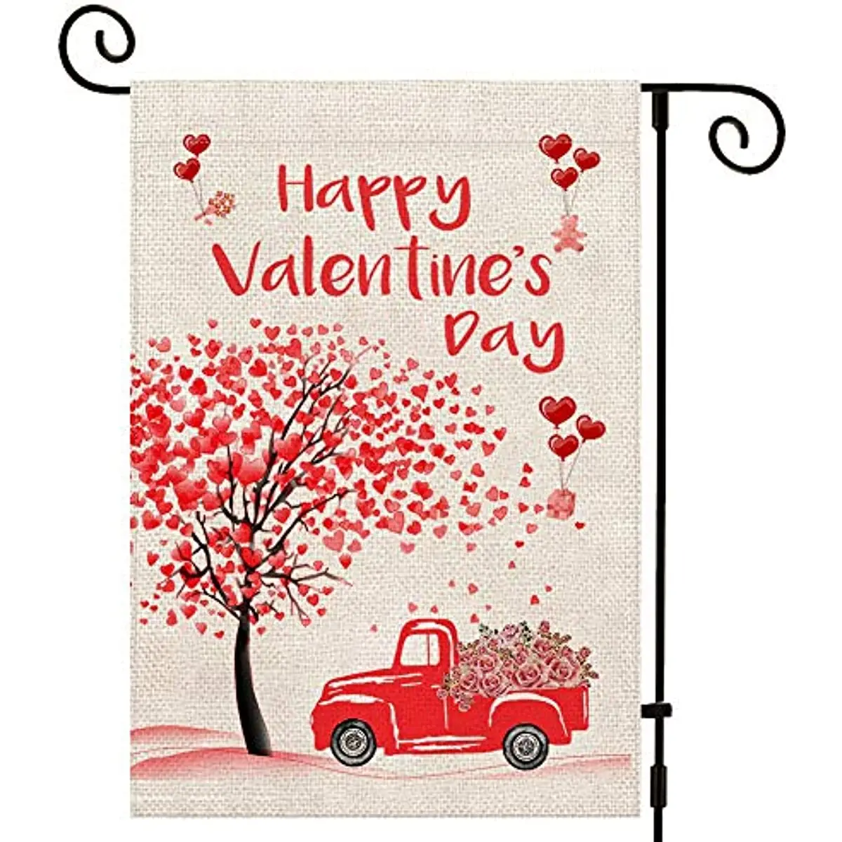Happy Valentines Day Garden Flag Double Sided Burlap Love Hearts Tree Red Truck Rose Flowers Yard Outdoor Decorations 12x18 Inch
Happy Valentines Day Garden Flag Double Sided Burlap Love Hearts Tree Red Truck Rose Flowers Yard Outdoor Decorations 12x18 Inch