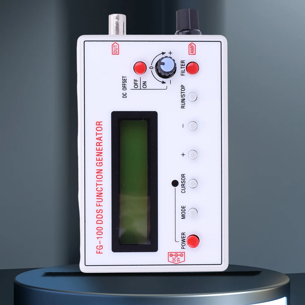 FG-100 DDS Function Frequency Counter 1Hz - 500KHz Low Frequency Signal Generator Sine+Square+Triangle+Sawtooth Waveform
FG-100 DDS Function Frequency Counter 1Hz - 500KHz Low Frequency Signal Generator Sine+Square+Triangle+Sawtooth Waveform