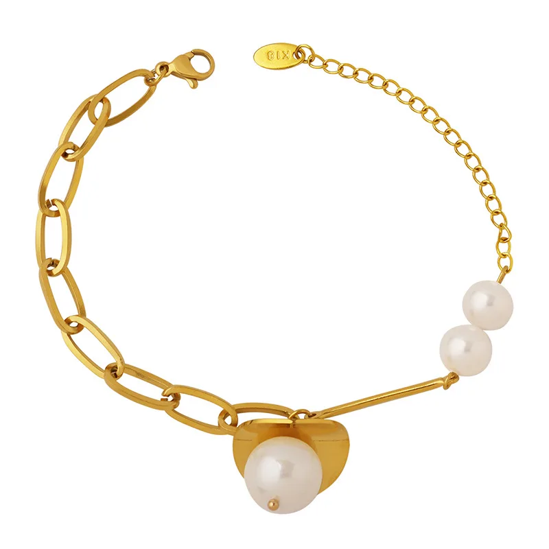 Minar Classic Round Imitation Pearl Charm Bracelets for Women Ladies 18K Gold Plated Stainless Steel Link Chain Bracelet Jewelry
Minar Classic Round Imitation Pearl Charm Bracelets for Women Ladies 18K Gold Plated Stainless Steel Link Chain Bracelet Jewelry