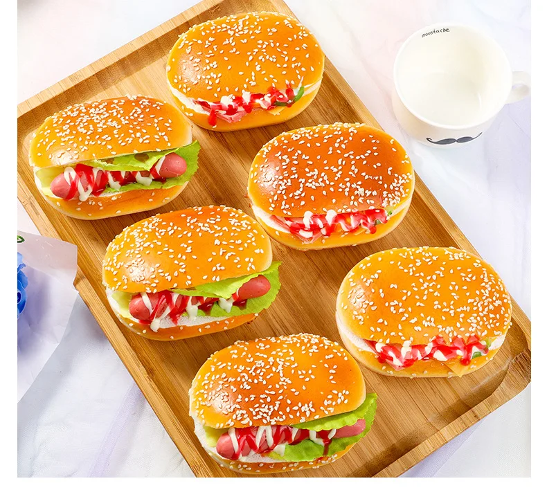 New PU Simulation Hamburger Model Decoration Creative Simulation Bread Sandwich Refrigerator Stickers Photo Prop Fake Bread Food
New PU Simulation Hamburger Model Decoration Creative Simulation Bread Sandwich Refrigerator Stickers Photo Prop Fake Bread Food