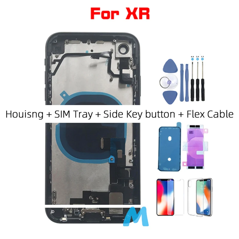 AAA-- High Quality Back Cover For Iphone XR X Middle Frame Chassis Full Housing Assembly Battery Glass Door Rear with Flex Cable
AAA-- High Quality Back Cover For Iphone XR X Middle Frame Chassis Full Housing Assembly Battery Glass Door Rear with Flex Cable
