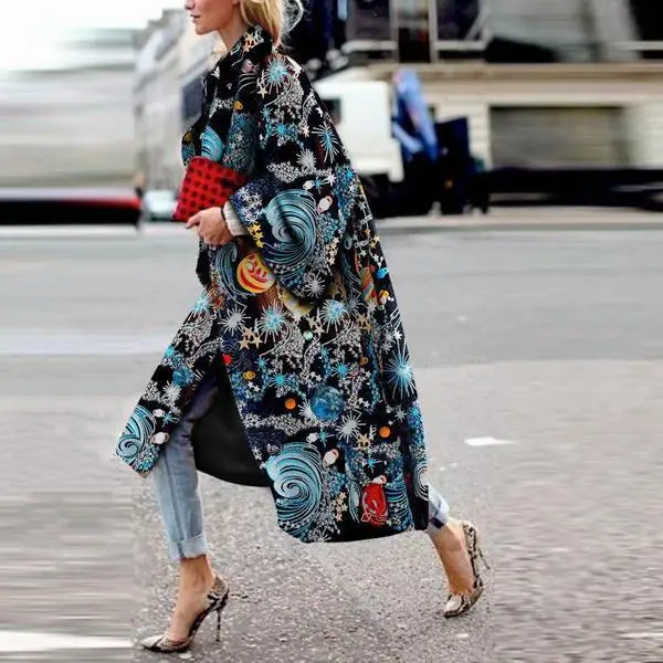 2020 Elegant Women Vintage Print Overcoat Tops Autumn Office Lady Stand Collar Trench Outerwear Winter Warm Long Jacket Coat
2020 Elegant Women Vintage Print Overcoat Tops Autumn Office Lady Stand Collar Trench Outerwear Winter Warm Long Jacket Coat
