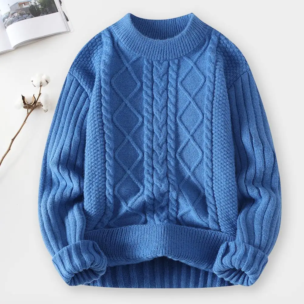 Men Sweater Cozy Men's Winter Sweater Thick Knit Soft Round Neck Anti-pilling Resistant Stylish Solid Color with Twisted Elastic
Men Sweater Cozy Men's Winter Sweater Thick Knit Soft Round Neck Anti-pilling Resistant Stylish Solid Color with Twisted Elastic