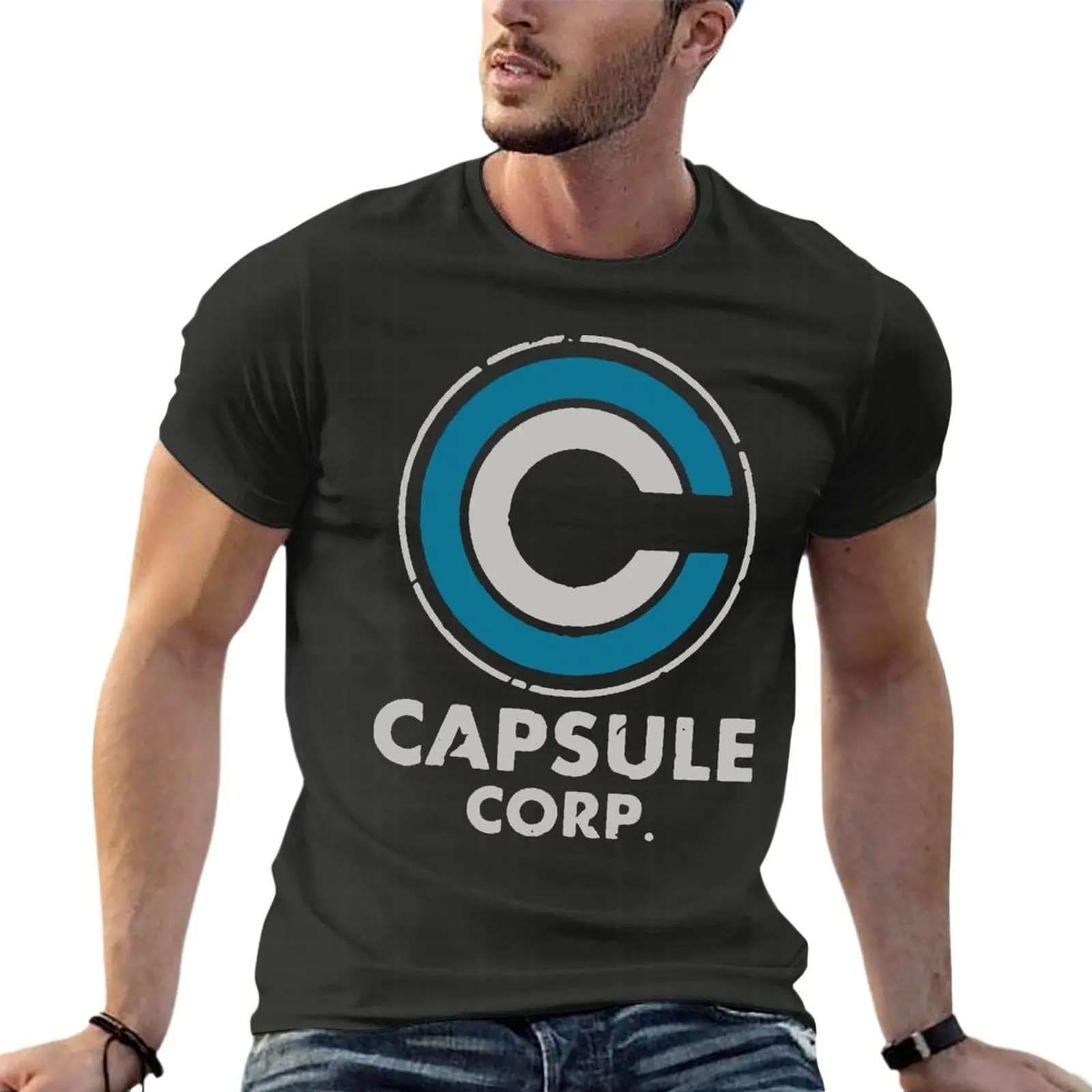 Фото Makaya чехол Capsule Corp футболка большого размера d для мужчин одежда 100% хлопок уличная