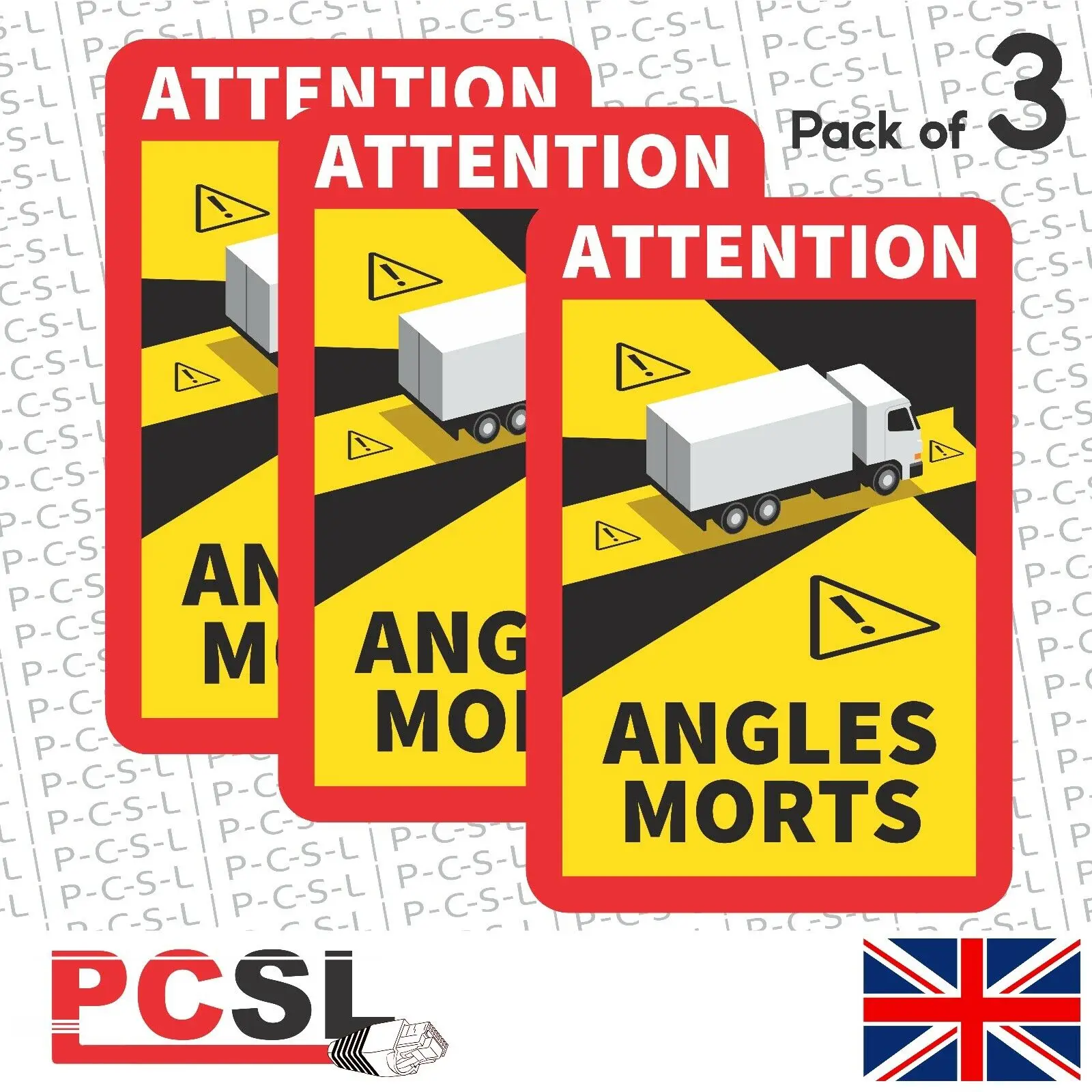 For 3 x Truck Autocollants Stickers Sign Danger Angles Morts Blind Angle
For 3 x Truck Autocollants Stickers Sign Danger Angles Morts Blind Angle