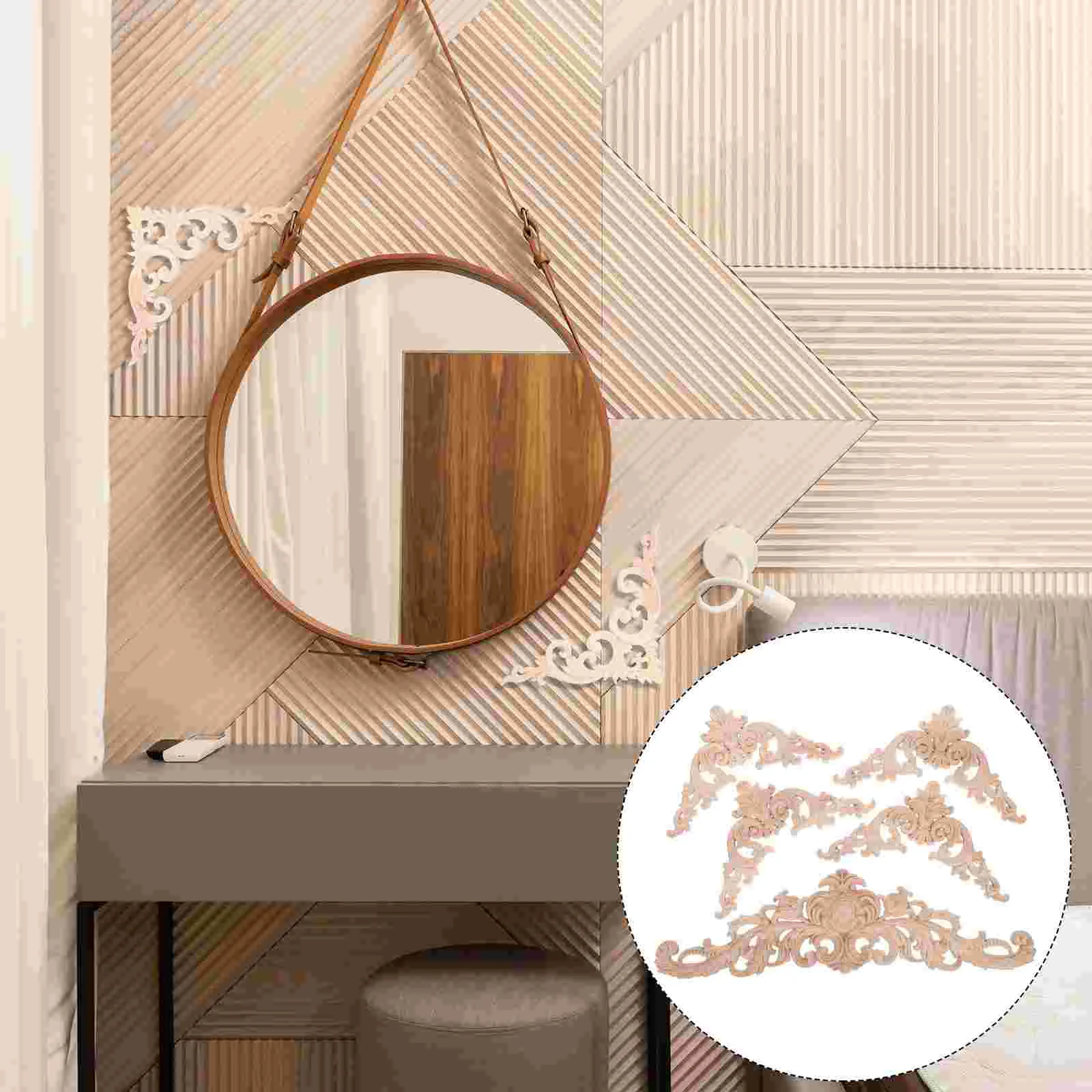 Wood Applique Onlay Carved Appliques Furniture Corner Onlays Decorative Flower Decal Wooden Wall Door Unpainted Carving Floral
Wood Applique Onlay Carved Appliques Furniture Corner Onlays Decorative Flower Decal Wooden Wall Door Unpainted Carving Floral