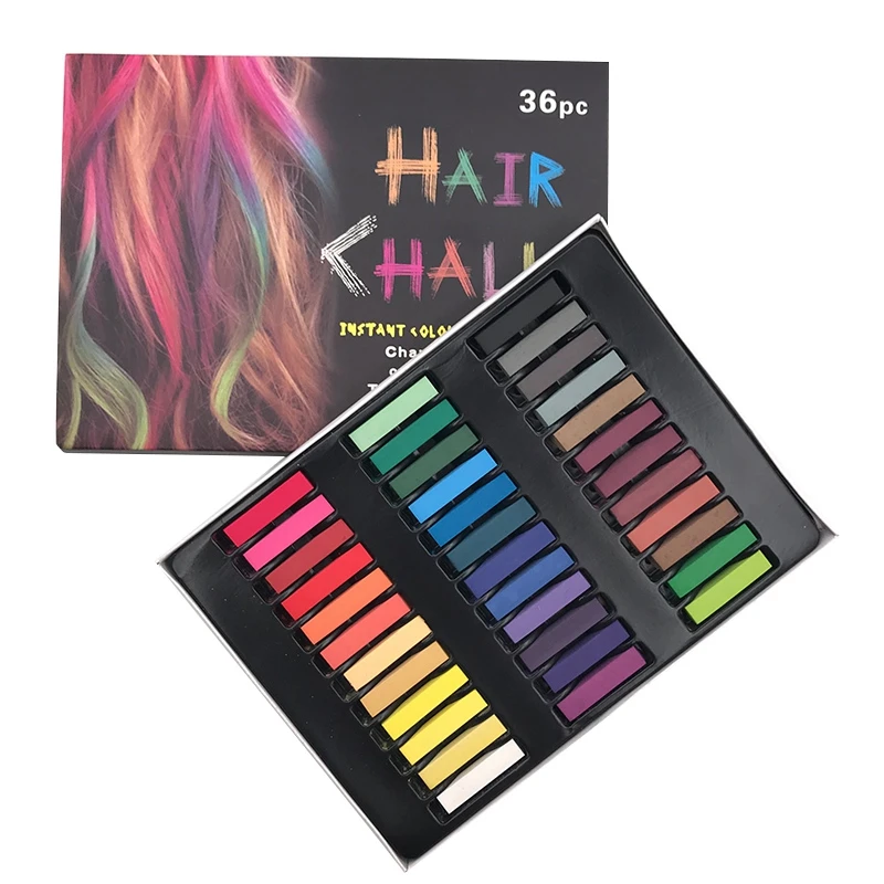 

Non-Toxic Temporary Pastel Square Hair Dye Color Chalk Hair Styling Tools Hair Color Comb Crayons For Hair