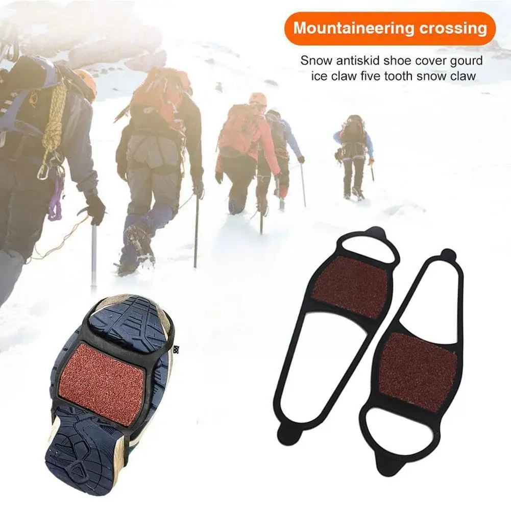 

1pair Anti-Slip Ice Shoe Crampons Outdoor Rock Climbing Covers Tool Outdoor Shoes Portable Mountaineering Snow U3D4