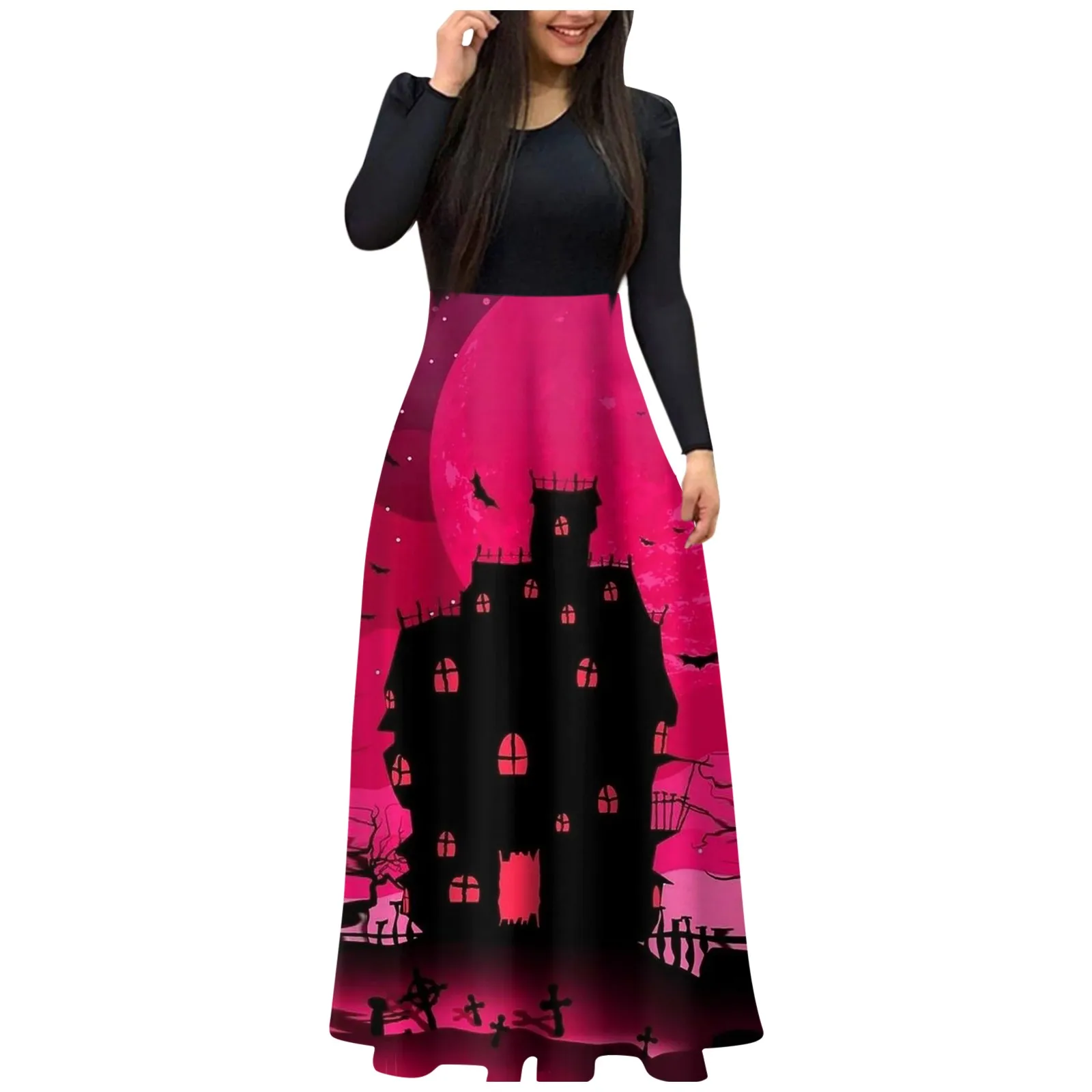 Женское длинное платье до пола, изящное зимнее платье с круглым вырезом и длинными рукавами, платье для Хэллоуина, Женское зимнее платье, 2023
Женское длинное платье до пола, изящное зимнее платье с круглым вырезом и длинными рукавами, платье для Хэллоуина, Женское зимнее платье, 2023