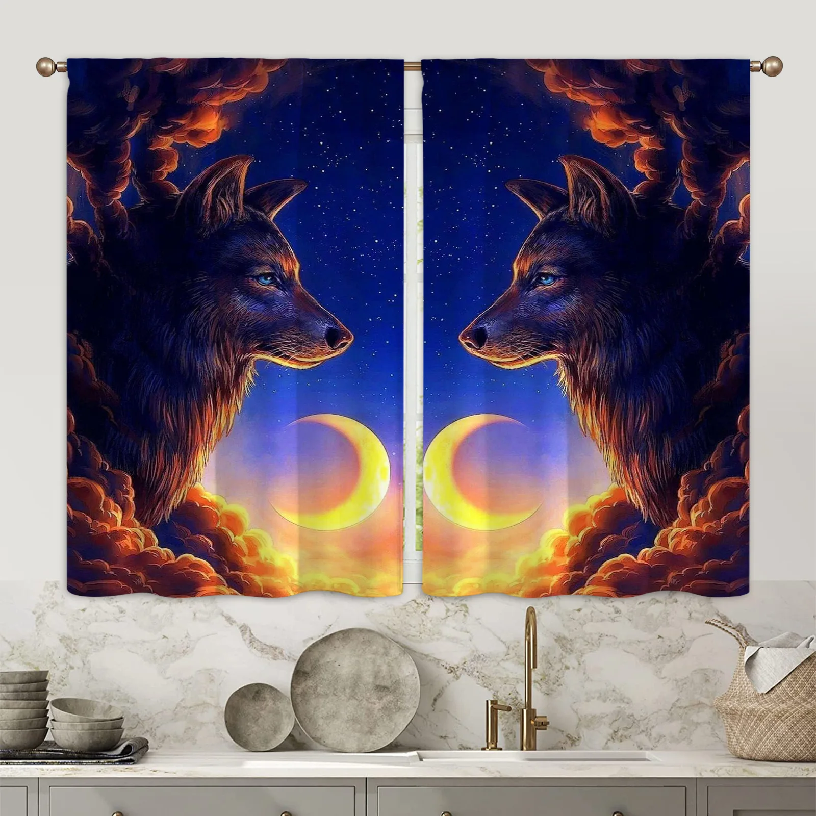 Animal Window Curtains for Living Room Bedroom Realistic Wolf and the Moon Luxury Home Decor Curtains for Kitchen
Animal Window Curtains for Living Room Bedroom Realistic Wolf and the Moon Luxury Home Decor Curtains for Kitchen