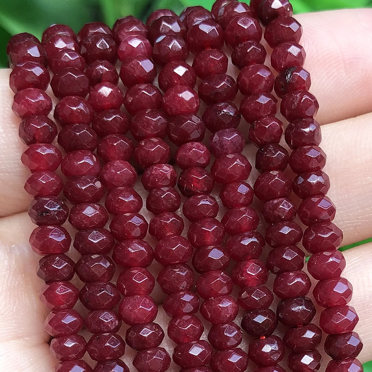 

Natural Faceted Red Chalcedony Rondelle Stone Loose Spacer Beads for Jewelry Making Diy Bracelet Earrings Accessories 15''
