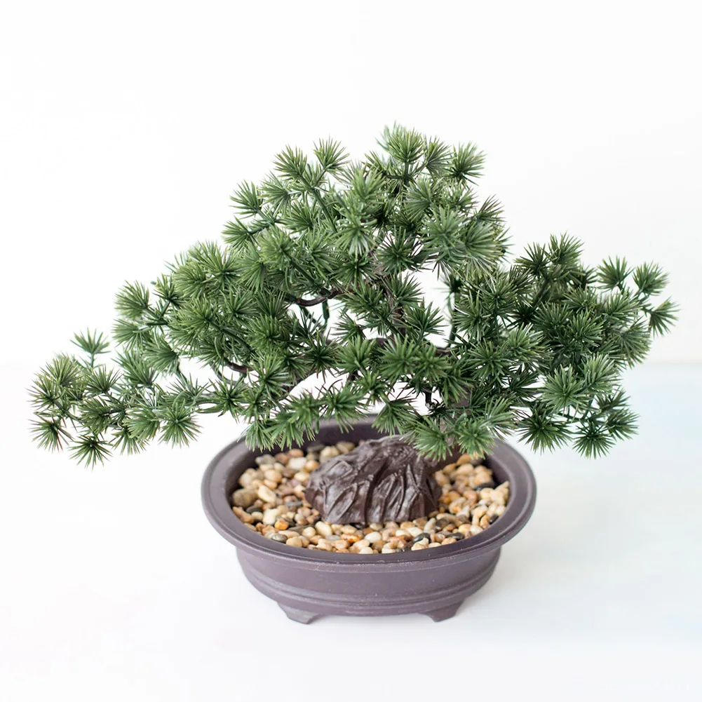 

Decor Artificial Pot Plant Shopping Mall Accessories Pine Tree Plastic Potted Plant Simulation Artificial Plants