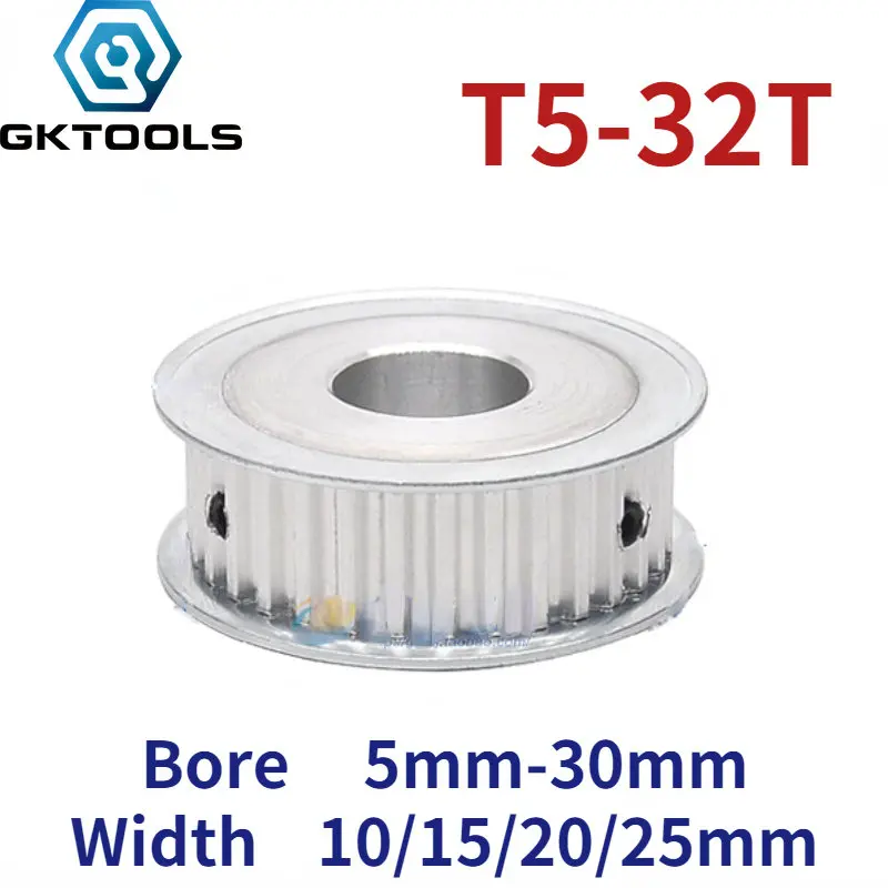 T5 32 Teeth Pulley AF Groove Width 10/15/20/25mm Hole 5/6/8/10/12/14/15/16/17/18/19/20/25/30mm Two-Side Flat Synchronous Pulley
T5 32 Teeth Pulley AF Groove Width 10/15/20/25mm Hole 5/6/8/10/12/14/15/16/17/18/19/20/25/30mm Two-Side Flat Synchronous Pulley