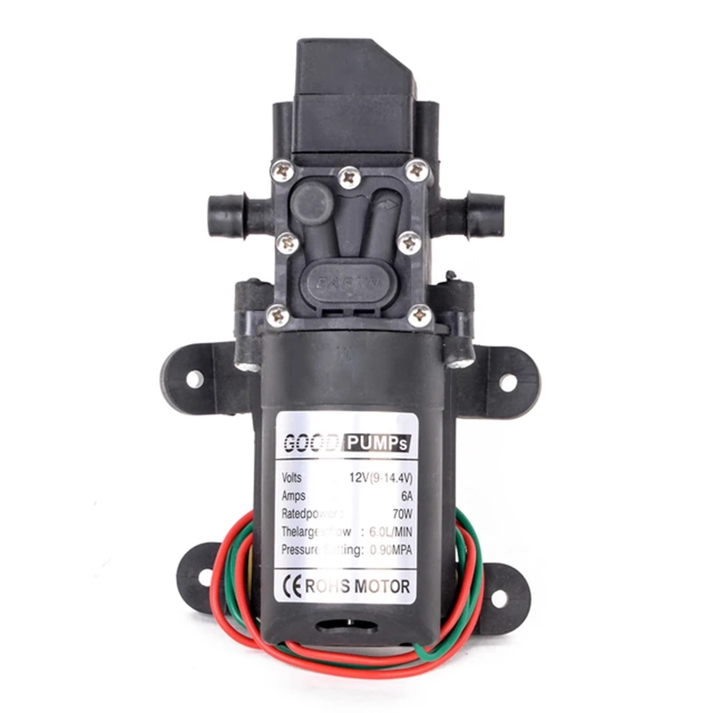1Pcs Automatic Flow Switch 6L/Min DC12V 70W 130PSI AUTO Diaphragm Water Pump Self Priming Pumps
1Pcs Automatic Flow Switch 6L/Min DC12V 70W 130PSI AUTO Diaphragm Water Pump Self Priming Pumps