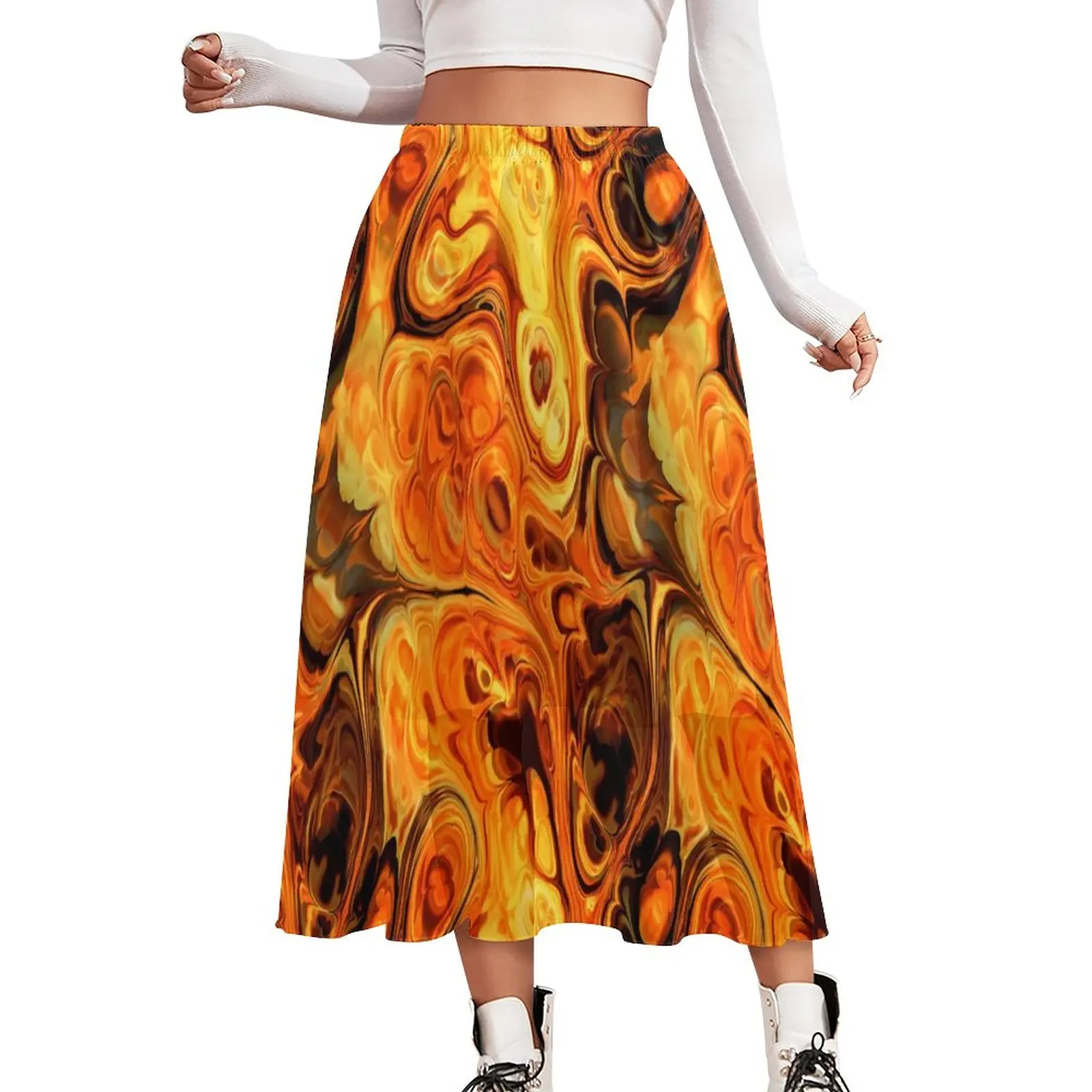Fire Fractal Art Chiffon Skirt Abstract Print Korean Fashion Casual Skirts Female Elegant A-line Skirt Custom Clothes Gift Idea
Fire Fractal Art Chiffon Skirt Abstract Print Korean Fashion Casual Skirts Female Elegant A-line Skirt Custom Clothes Gift Idea