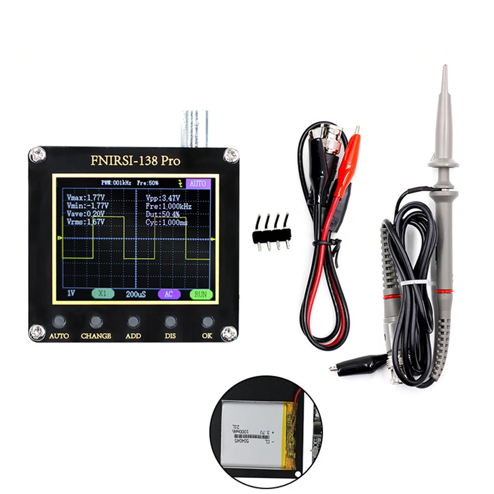 Цифровой осциллограф FNIRSI-138 PRO с ЖК-дисплеем 2,4 дюйма, маленький Ручной осциллограф с частотой дискретизации 2,5 кГц
Цифровой осциллограф FNIRSI-138 PRO с ЖК-дисплеем 2,4 дюйма, маленький Ручной осциллограф с частотой дискретизации 2,5 кГц