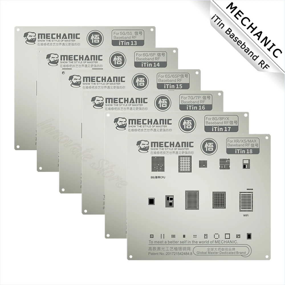 Посадочная стальная сетка MECHANIC iTin Base Band RF, ультратонкие стальные трафареты для фотографий 5G 6G 6P 6S 6SP 7G 7P 8G 8P X XR XS MAX
Посадочная стальная сетка MECHANIC iTin Base Band RF, ультратонкие стальные трафареты для фотографий 5G 6G 6P 6S 6SP 7G 7P 8G 8P X XR XS MAX