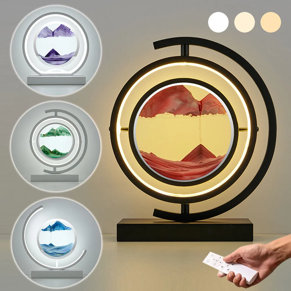 Hourglass Table Lamp Craft Quicksand 3D Natural Landscape Night Light Creative Retro Flowing Sand Picture Moving Hourglass Lamp 
Hourglass Table Lamp Craft Quicksand 3D Natural Landscape Night Light Creative Retro Flowing Sand Picture Moving Hourglass Lamp
