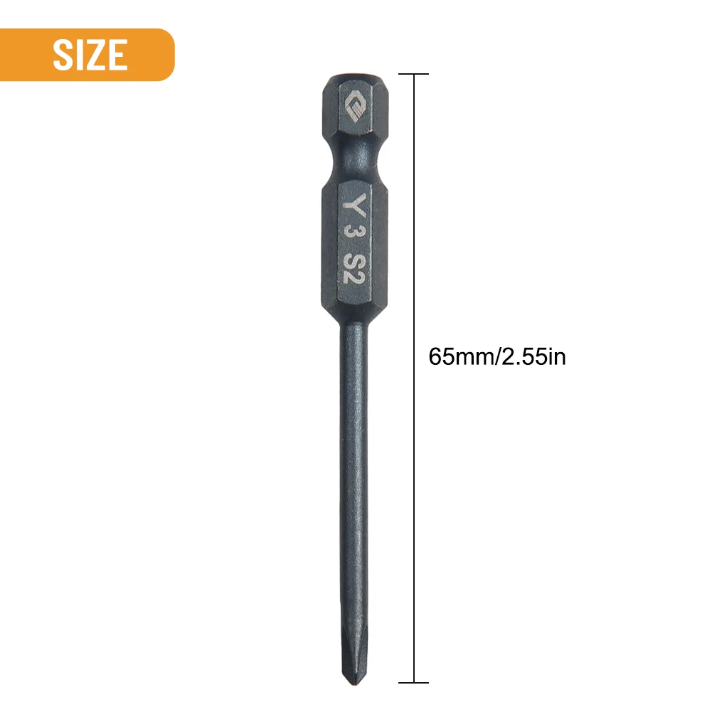 1pc Screwdriver Bit Set 65mm Tri-wing Electric Drivers Magnetic Y Tip Head Y3 Y4 Y5 Y6 Electric Magnetic Screwdriver Drill Bit
1pc Screwdriver Bit Set 65mm Tri-wing Electric Drivers Magnetic Y Tip Head Y3 Y4 Y5 Y6 Electric Magnetic Screwdriver Drill Bit