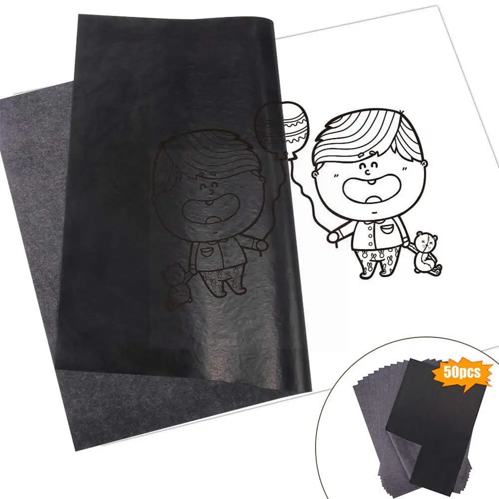50pcs/set Black A4 Copy Carbon Paper Painting Tracing Paper Accessories Painting Painting Reusable Legible Tracing Graphite W7u6
50pcs/set Black A4 Copy Carbon Paper Painting Tracing Paper Accessories Painting Painting Reusable Legible Tracing Graphite W7u6