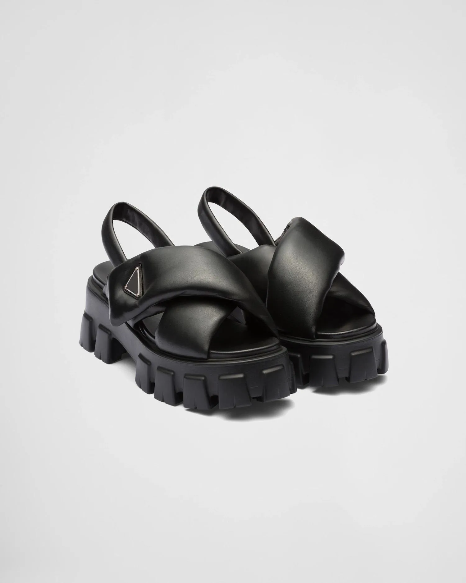 Women's Shoes Padded Nappa Leather Sandals Chunky Rubber Sole 55 Mm Metal Logo Brand Oeing 8882306012050
Women's Shoes Padded Nappa Leather Sandals Chunky Rubber Sole 55 Mm Metal Logo Brand Oeing 8882306012050