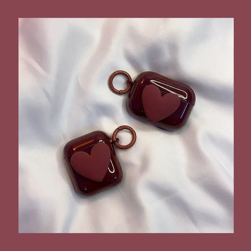 Cute 3D Heart Earphone Case For AirPods 1 2 Pro Case Transparent TPU Air pods 3 Bluetooth Earphone Charging Box With Keyring
Cute 3D Heart Earphone Case For AirPods 1 2 Pro Case Transparent TPU Air pods 3 Bluetooth Earphone Charging Box With Keyring