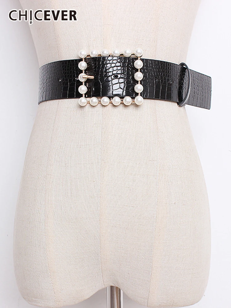 CHICEVER Autumn Vintage Pearls Square Buckle Female Belt For Women Fashion Elegant Red PU Leather Belt Stylish Style New 2020
CHICEVER Autumn Vintage Pearls Square Buckle Female Belt For Women Fashion Elegant Red PU Leather Belt Stylish Style New 2020