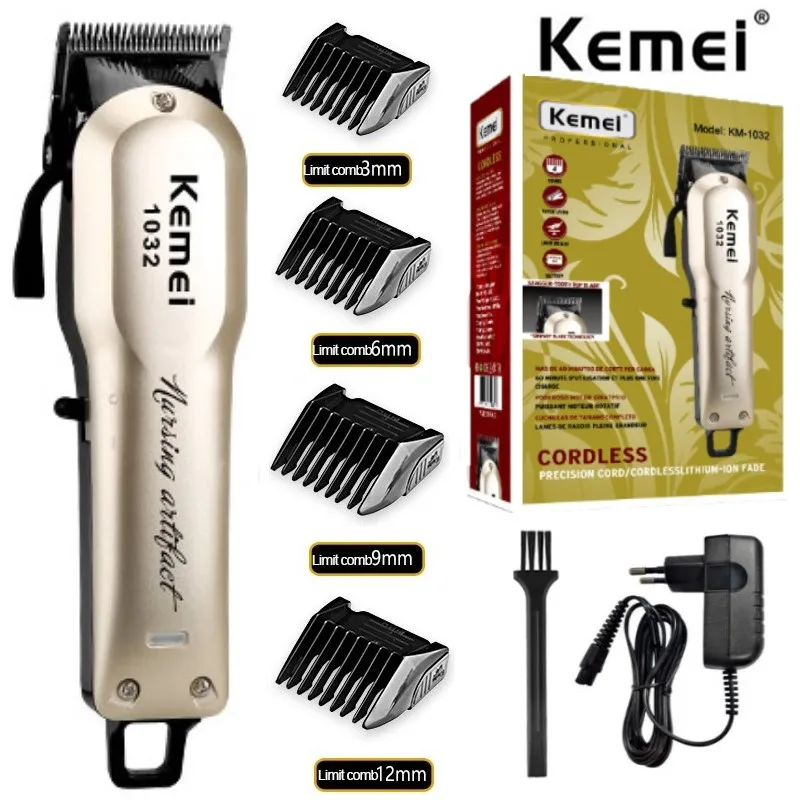 Kemei 1032 Hair Clipper Electric Trimmer Men's Adjustable Carbon Steel Blade Cutter Cutting Mechanism Hair Clipper Beard Trimmer
Kemei 1032 Hair Clipper Electric Trimmer Men's Adjustable Carbon Steel Blade Cutter Cutting Mechanism Hair Clipper Beard Trimmer