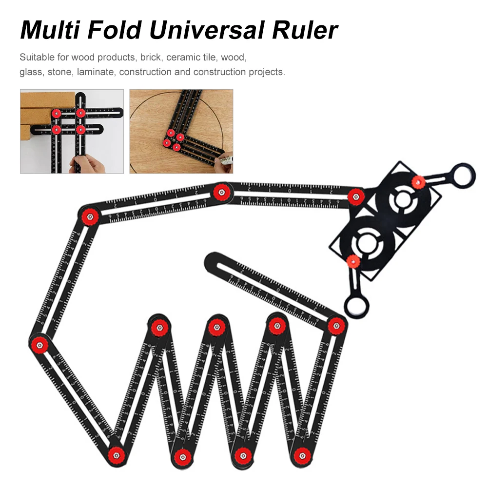 Multi Angle Measuring Ruler Aluminium Angle Measuring Tool Tiles Drill Guide Template Tools Hole Locator For Craftsmen Carpenter
Multi Angle Measuring Ruler Aluminium Angle Measuring Tool Tiles Drill Guide Template Tools Hole Locator For Craftsmen Carpenter