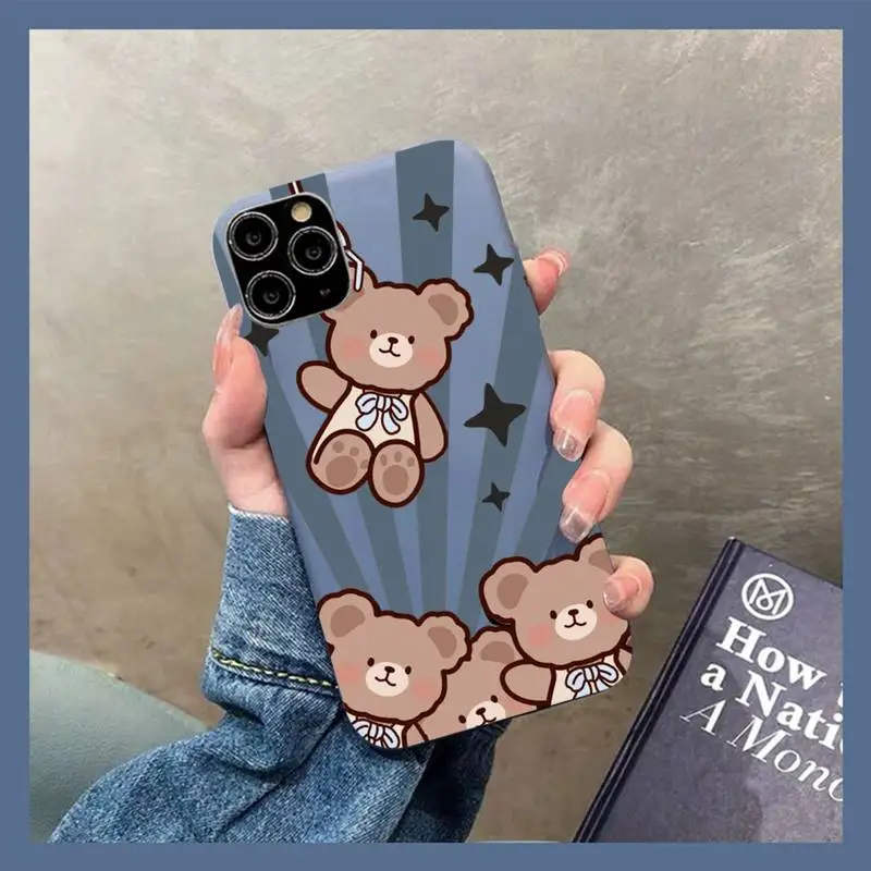 Chocolate Cute Smile Bear Phone Case for iPhone 11 12 13 Mini Pro Xs Max 8 7 6 6S Plus X XR Solid Candy Color Case
Chocolate Cute Smile Bear Phone Case for iPhone 11 12 13 Mini Pro Xs Max 8 7 6 6S Plus X XR Solid Candy Color Case
