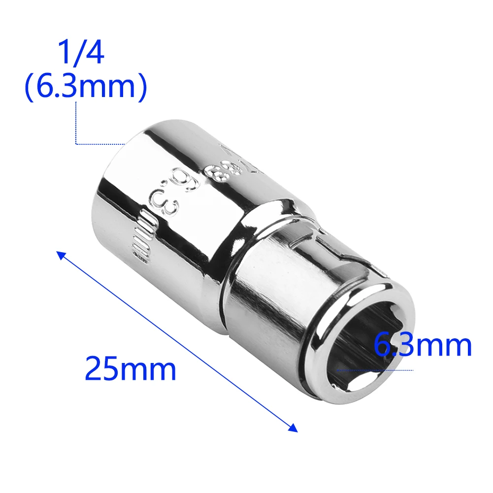 High Torque 1/4" Square Drive To 1/4" Hex Shank Socket Bits Screwdriver Holder Impact Socket Conversion Adapter Tool
High Torque 1/4" Square Drive To 1/4" Hex Shank Socket Bits Screwdriver Holder Impact Socket Conversion Adapter Tool