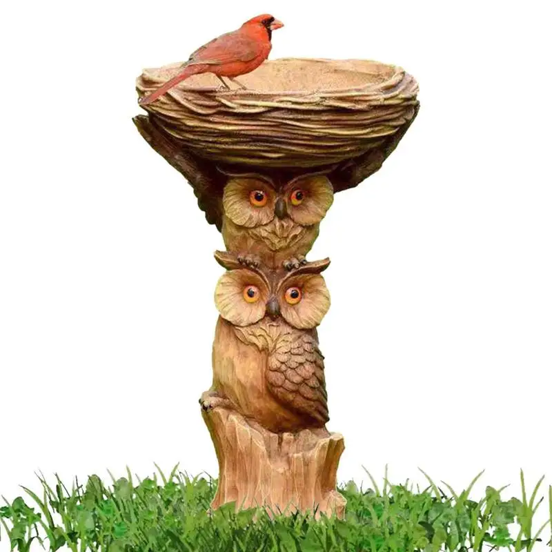 Garden Bird Feeder Owl Shape Small Bird Bath With A Protective Coating Backyard Decor Owl Sculpture Birdbath And Bird Feeder Tra
Garden Bird Feeder Owl Shape Small Bird Bath With A Protective Coating Backyard Decor Owl Sculpture Birdbath And Bird Feeder Tra