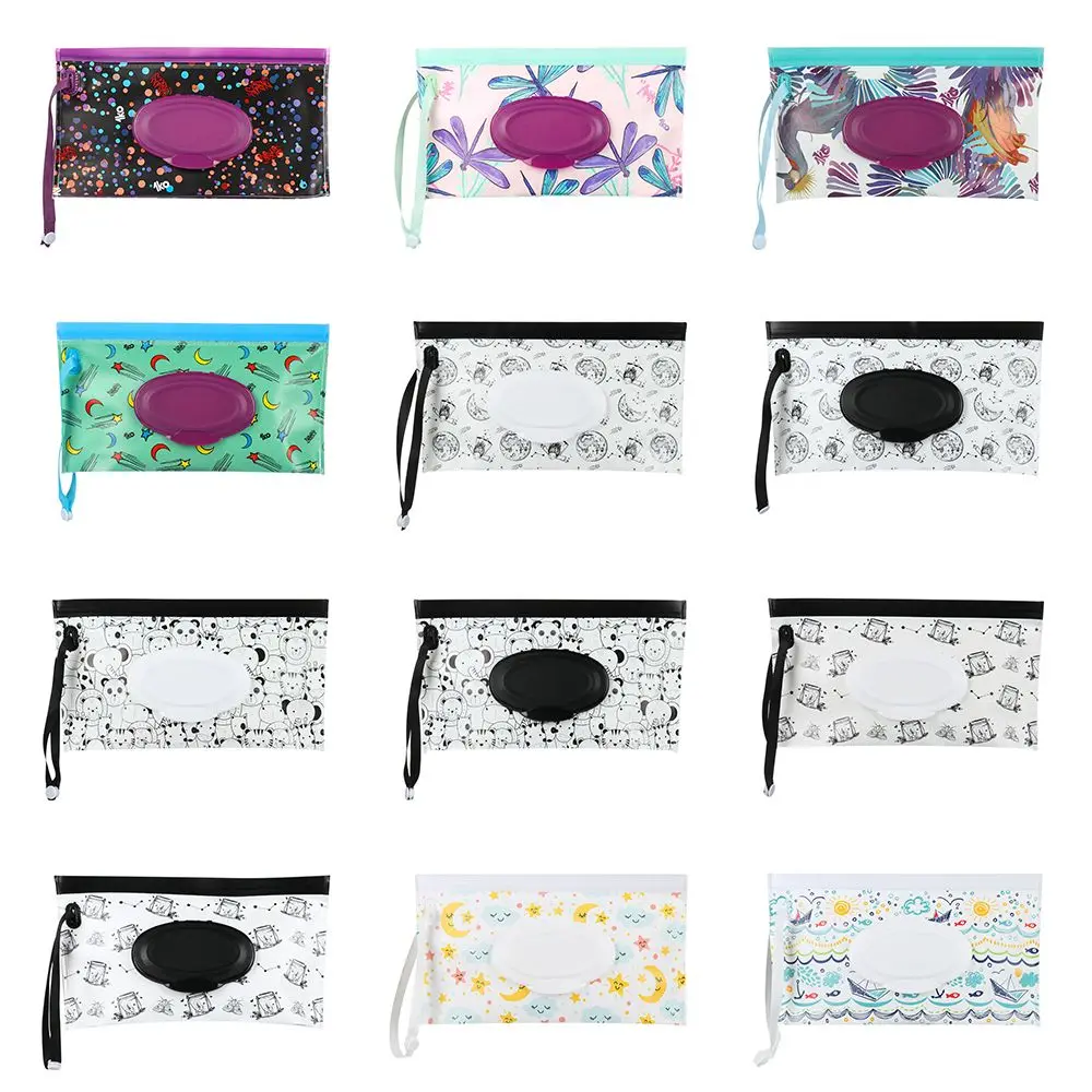 EVA Baby Wet Wipe Pouch Cute Snap-Strap Refillable Wet Wipes Bag Flip Cover Tissue Box Outdoor Useful Baby Stroller Accessory
EVA Baby Wet Wipe Pouch Cute Snap-Strap Refillable Wet Wipes Bag Flip Cover Tissue Box Outdoor Useful Baby Stroller Accessory