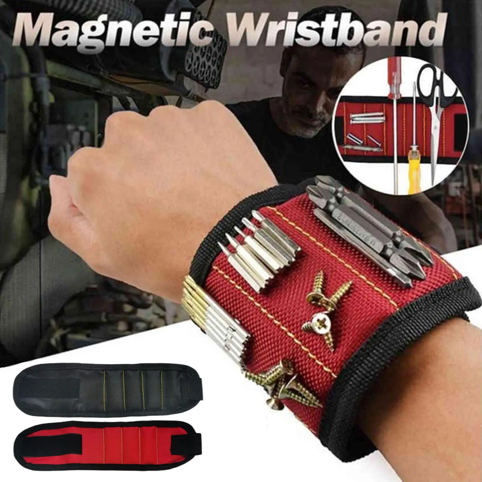 Three Row Magnetic Wrist Strap Kit Electrician Accessories Magnetic Pickup Screw Magnetic Wrist Strap Household Tools
Three Row Magnetic Wrist Strap Kit Electrician Accessories Magnetic Pickup Screw Magnetic Wrist Strap Household Tools