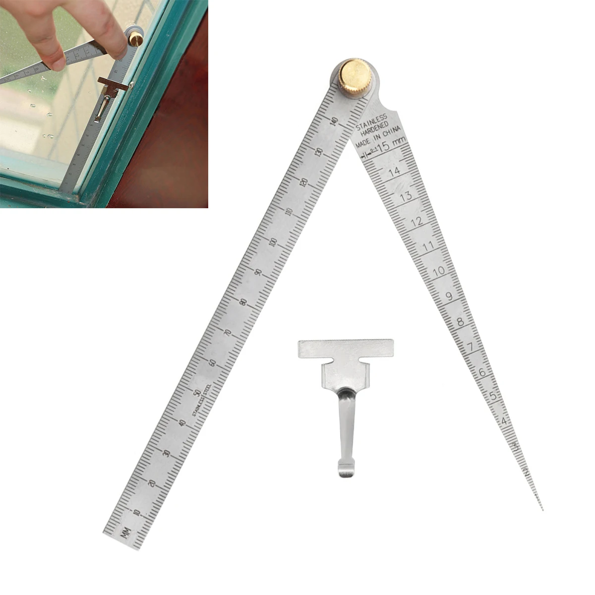 Stainless Steel Feeler Gauge Welding Taper Gap Gauge Tool Portable Depth Ruler Hole Inspection Tool Gap Gage Ruler Measure Tool
Stainless Steel Feeler Gauge Welding Taper Gap Gauge Tool Portable Depth Ruler Hole Inspection Tool Gap Gage Ruler Measure Tool