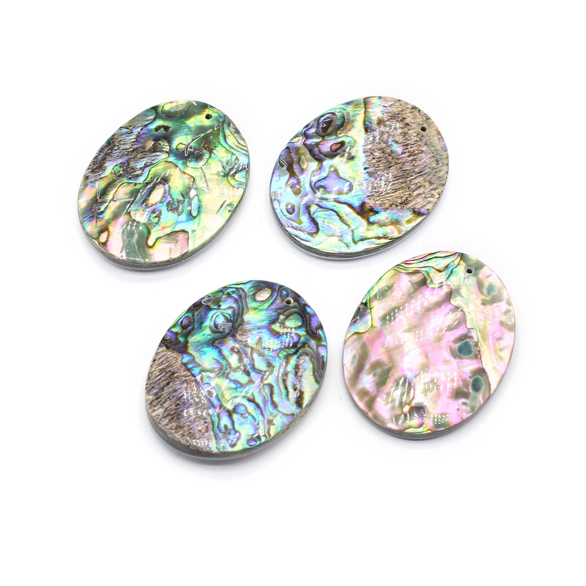 

Natural Abalone Shellfish Shell Material Paneled Pendant Oval Shape Exquisite Charms for Jewelry Making Diy Necklace Accessories