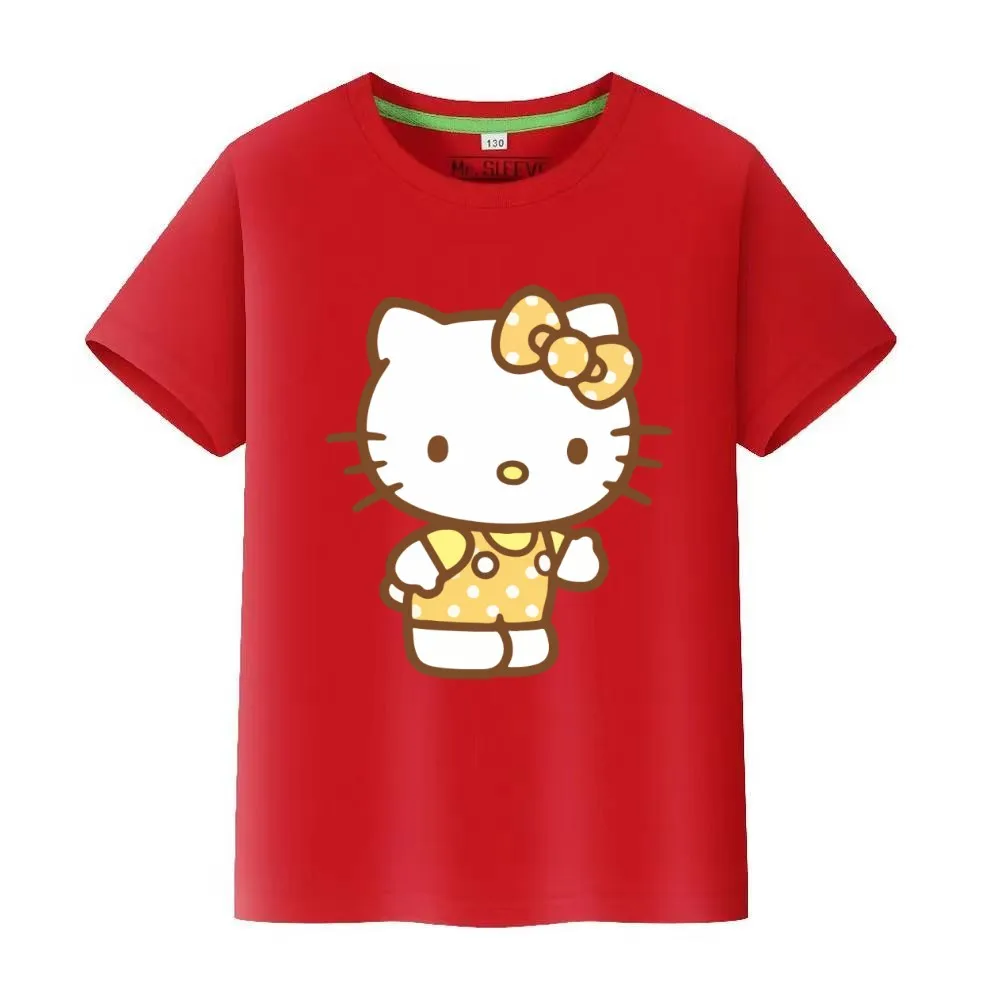 Sanrio Anime Child T-shirt Short-sleeved Hello Kitty Couple Outfit Summer Color Sweet Style Girl Heart Kawaii Birthday Gift
Sanrio Anime Child T-shirt Short-sleeved Hello Kitty Couple Outfit Summer Color Sweet Style Girl Heart Kawaii Birthday Gift