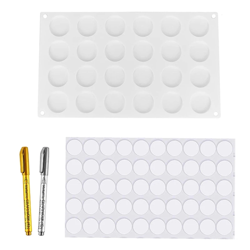 24 полостей круглый воск уплотнительный коврик воск печать силиконовый коврик милый подарок прочный для поздравления свадебные приглашения