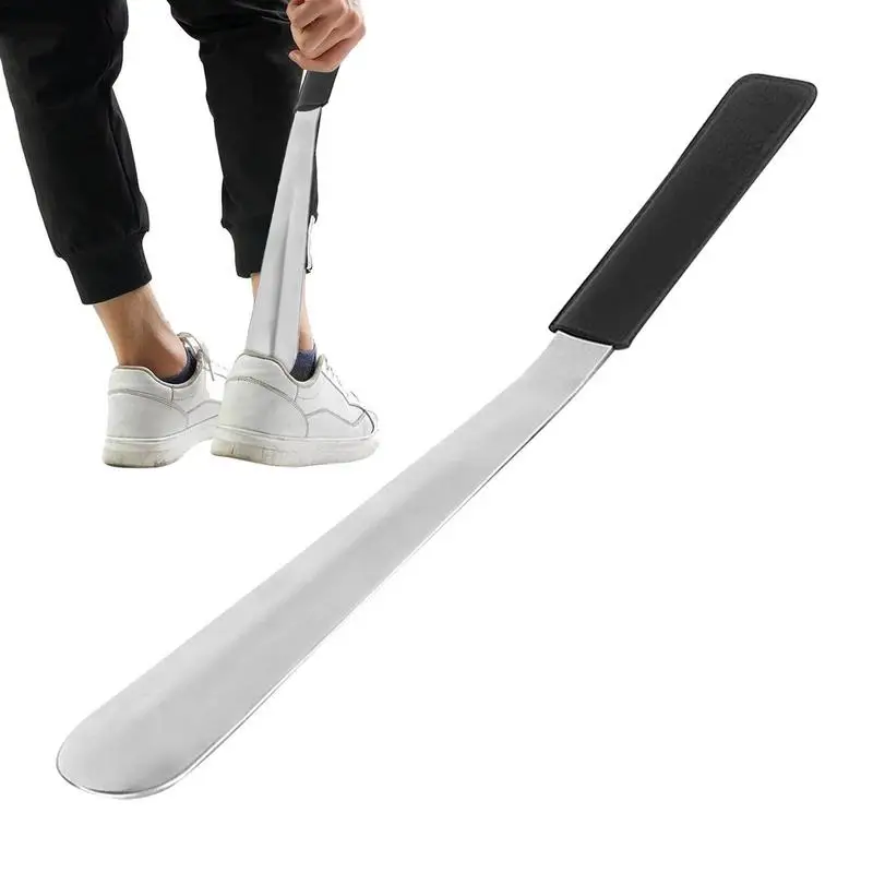 Stainless Steel Shoe Horn Handhold Long Handle Stainless Steel Shoe Puller Black Shoe Slider Helper For Camping Business Trip
Stainless Steel Shoe Horn Handhold Long Handle Stainless Steel Shoe Puller Black Shoe Slider Helper For Camping Business Trip