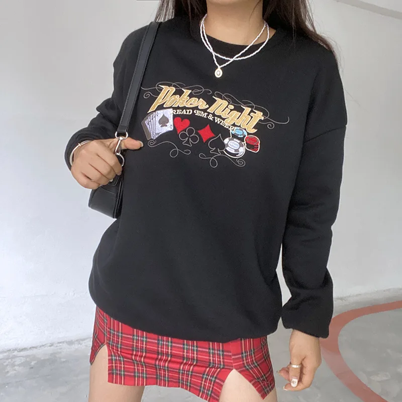 Indie Street Pullovers Women Embroidery Plus Velvet O Neck Mid Length Sweatshirts 2021 Spring Autumn New Fashion Y2k Streetwear
Indie Street Pullovers Women Embroidery Plus Velvet O Neck Mid Length Sweatshirts 2021 Spring Autumn New Fashion Y2k Streetwear