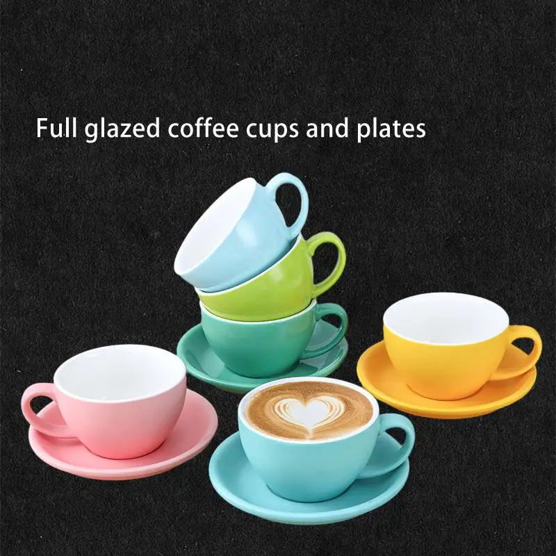 European minimalist luxury coffee cup cappuccino latte ceramic latte art professional coffee cup saucer set 300ml
European minimalist luxury coffee cup cappuccino latte ceramic latte art professional coffee cup saucer set 300ml