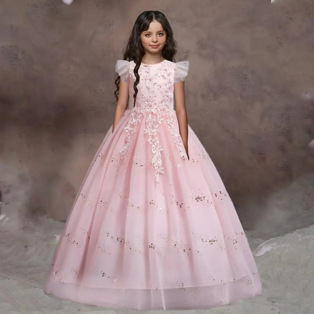 Formal Flower Lace Bridesmaid Kids Wedding Dress For Girls Children Vintage Party Wedding Princess Dress Pageant Gown Costume
Formal Flower Lace Bridesmaid Kids Wedding Dress For Girls Children Vintage Party Wedding Princess Dress Pageant Gown Costume