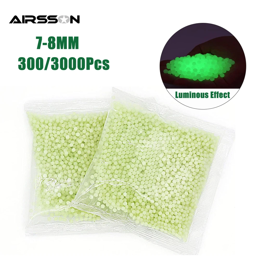 300/3000Pcs 7-8mm Fluorescent Water Bullets Refill Ammo Gel Balls Night Airsoft Game Shooting Luminous Soft BB Water Bullets
300/3000Pcs 7-8mm Fluorescent Water Bullets Refill Ammo Gel Balls Night Airsoft Game Shooting Luminous Soft BB Water Bullets