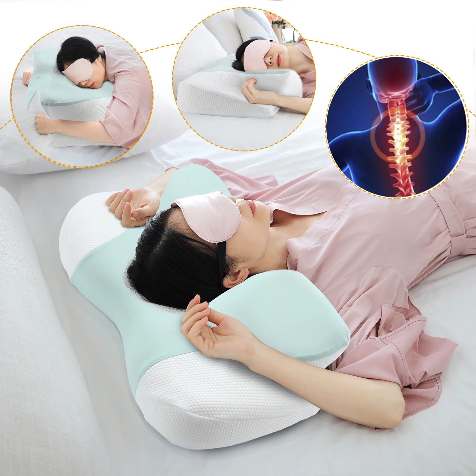 Fuloon Memory Foam Pillow for Sleeping Slow Rebound Orthopedic Pillow for Neck Pain Soft Relax Cervical Neck Stretcher For Adult
Fuloon Memory Foam Pillow for Sleeping Slow Rebound Orthopedic Pillow for Neck Pain Soft Relax Cervical Neck Stretcher For Adult