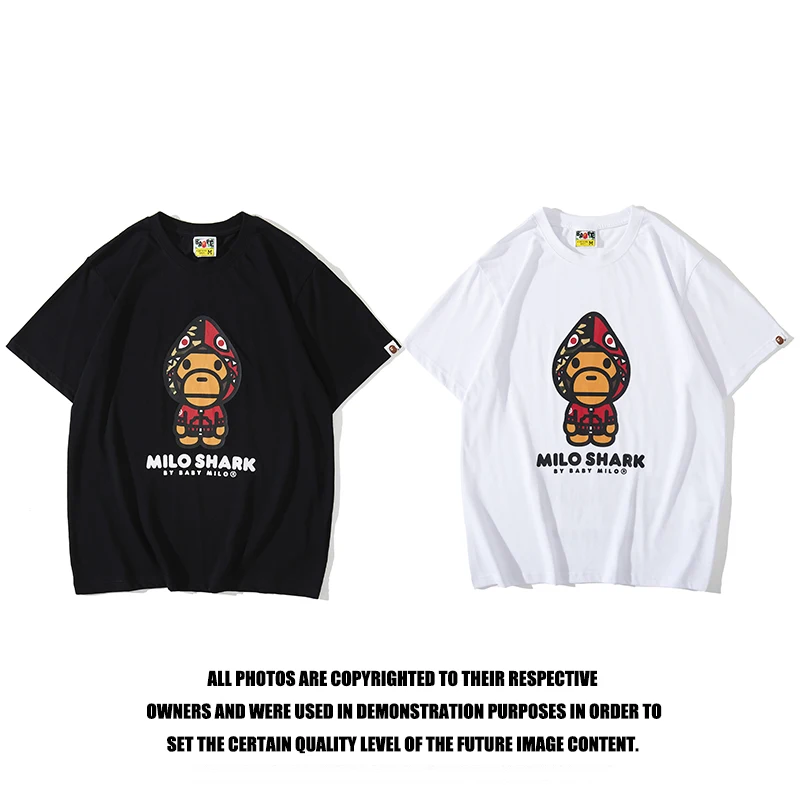 BAPE летняя новая стильная японская брендовая футболка из чистого хлопка с принтом для мужчин и женщин парная футболка с коротким рукавом с а...
BAPE летняя новая стильная японская брендовая футболка из чистого хлопка с принтом для мужчин и женщин парная футболка с коротким рукавом с а...