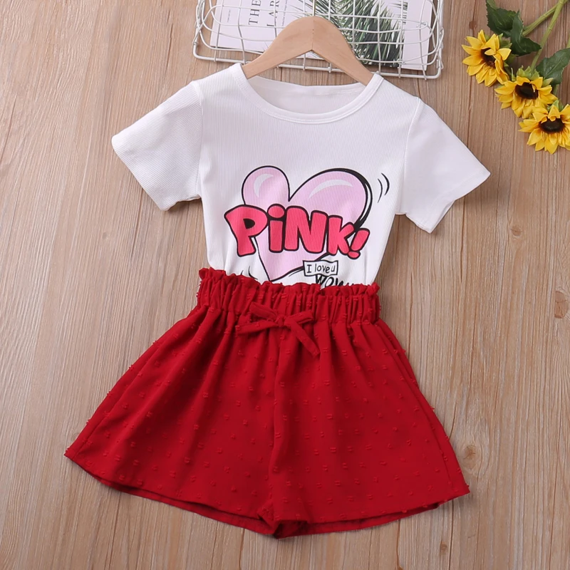 Girls Clothes Sets 2022 New Summer White T-Shirt Letter Print Pattern+Shorts 2Pcs Kid Clothes for 2-6Y
Girls Clothes Sets 2022 New Summer White T-Shirt Letter Print Pattern+Shorts 2Pcs Kid Clothes for 2-6Y