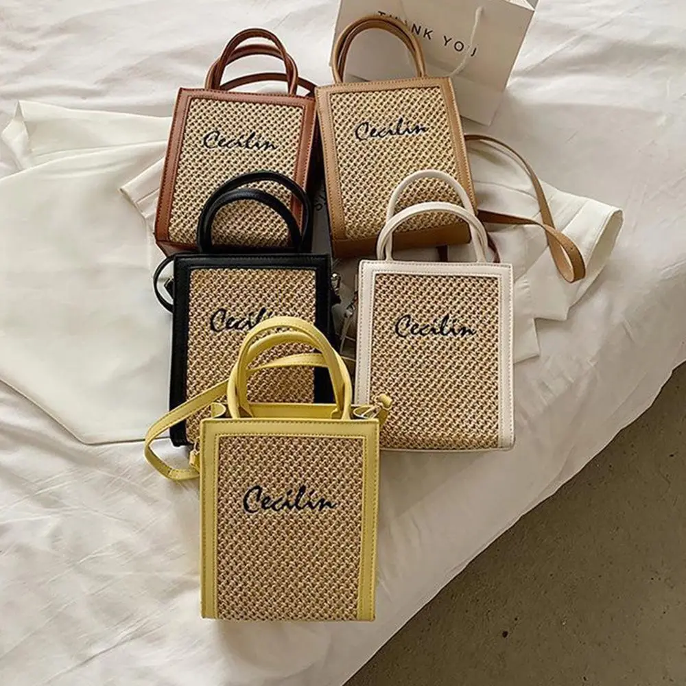 Luxury Fashion Embroidery Letter Female Shoulder Pouch PU Phone Pocket Handbag Large Capacity Straw Woven Bag
Luxury Fashion Embroidery Letter Female Shoulder Pouch PU Phone Pocket Handbag Large Capacity Straw Woven Bag